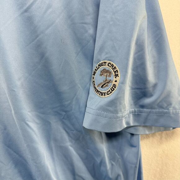 Footjoy Polo Shirt Men's Large Blue Athletic Fit Performance Walnut Creek Golf - Picture 4 of 10